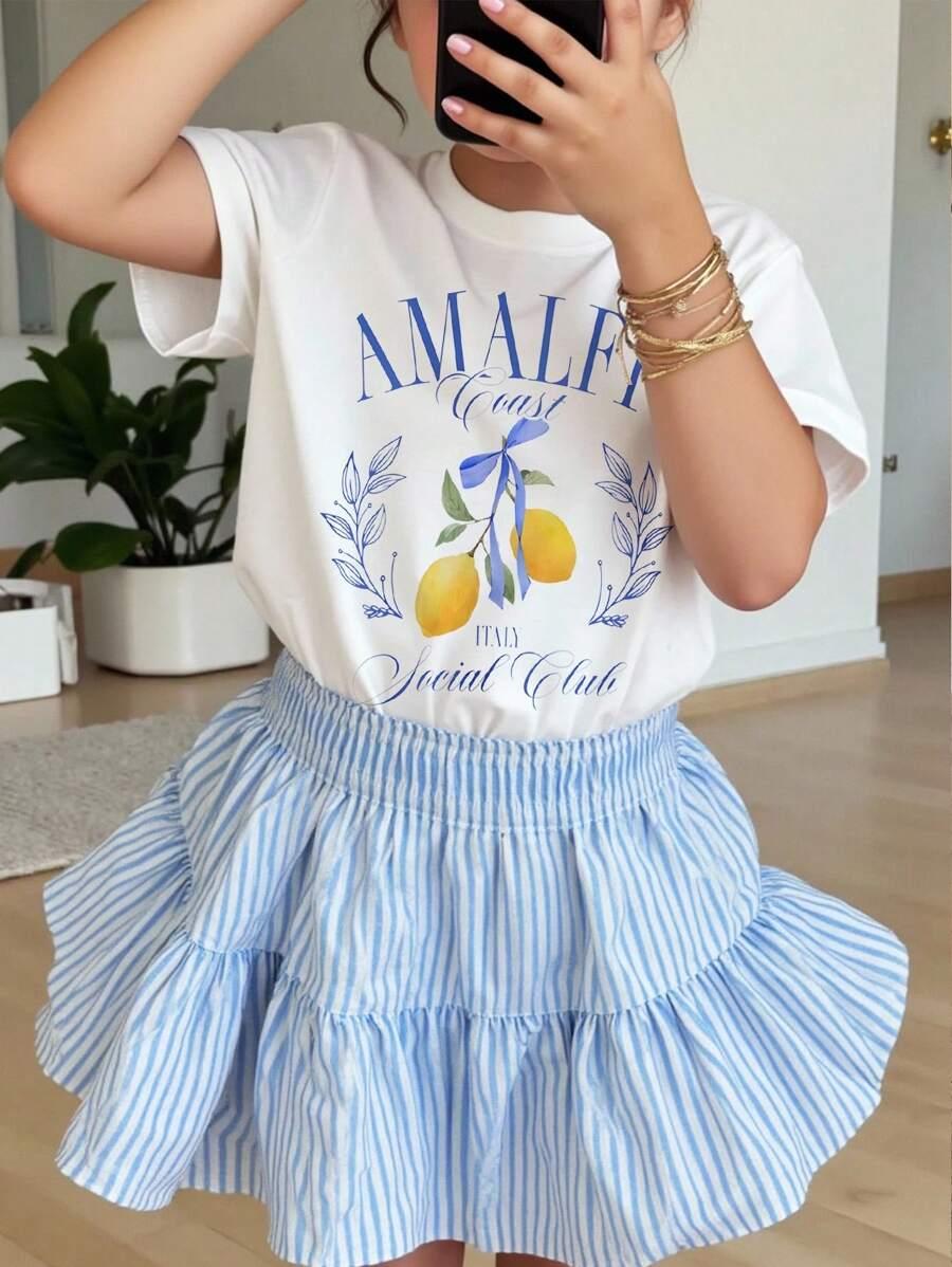 biały t-shirt print