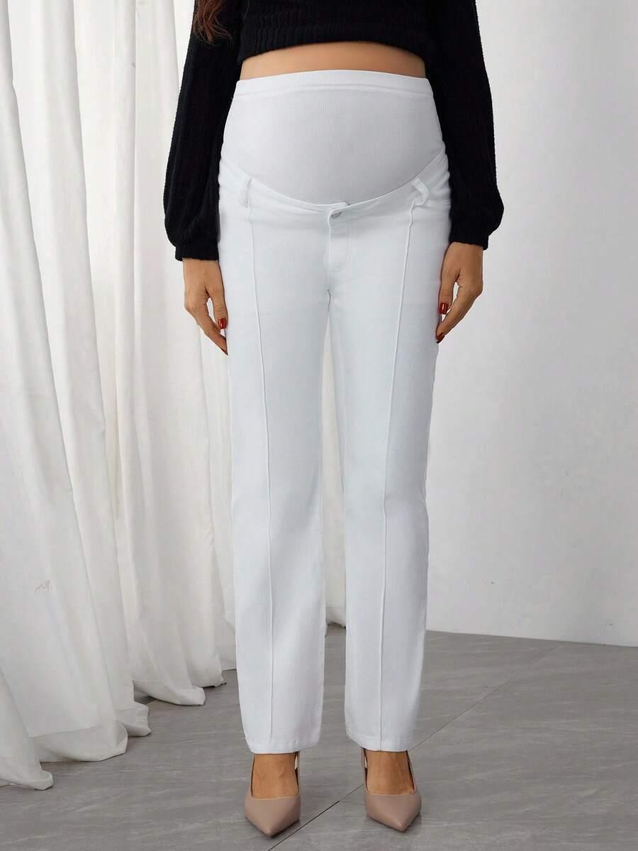 BIAŁE SPODNIE JEANS