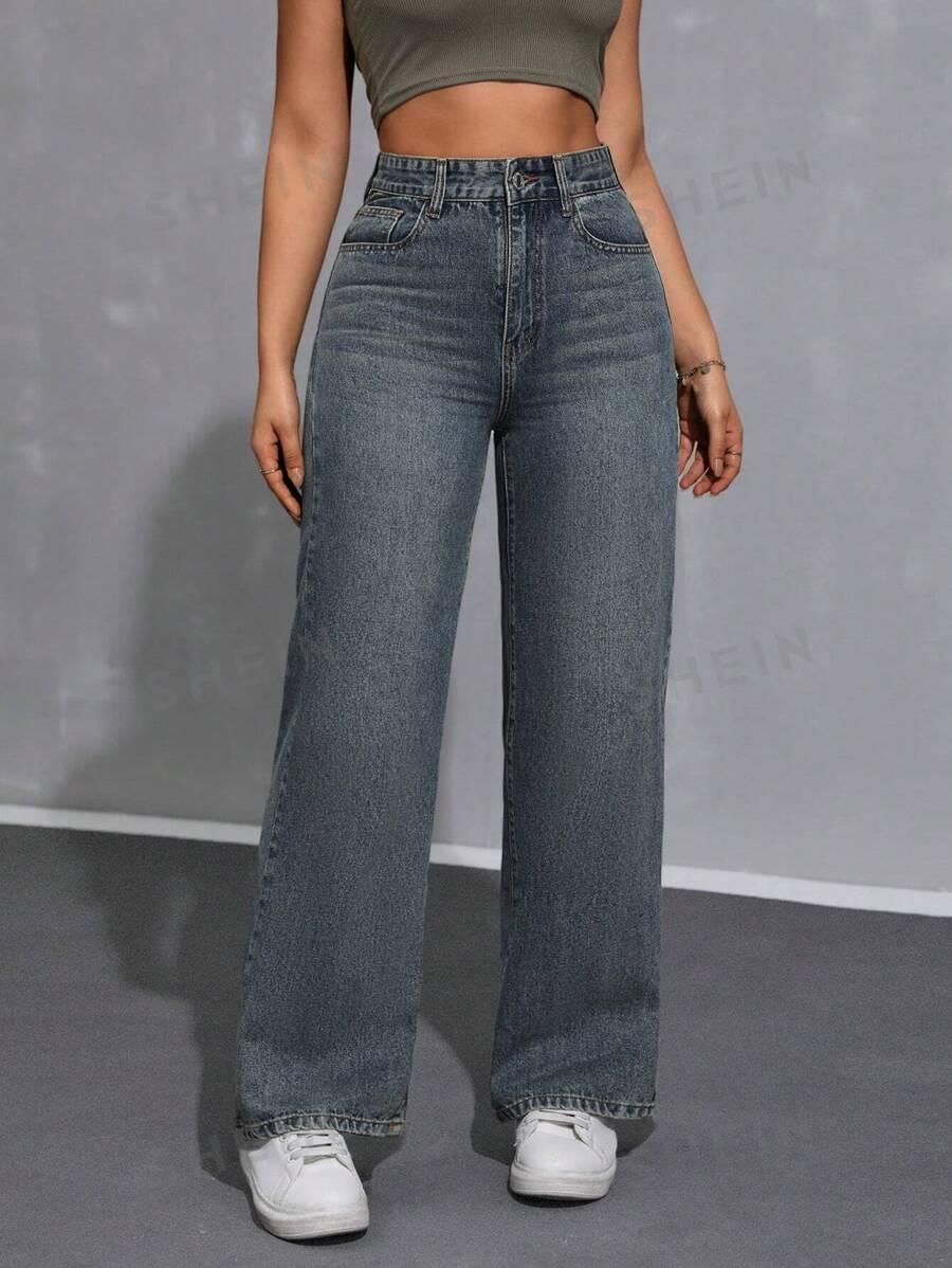 SZARE SPODNIE JEANS 