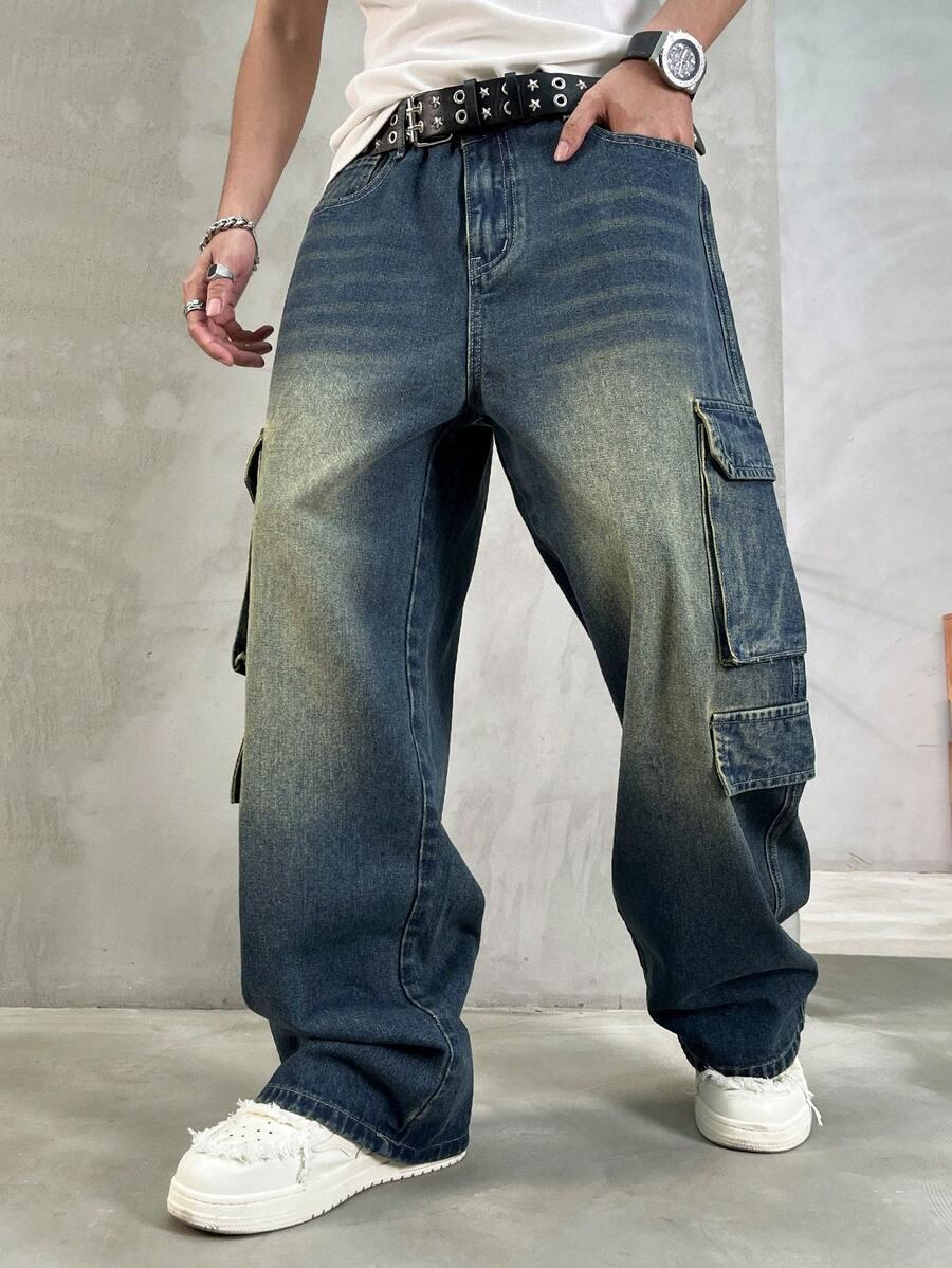 spodnie jeans bojówki