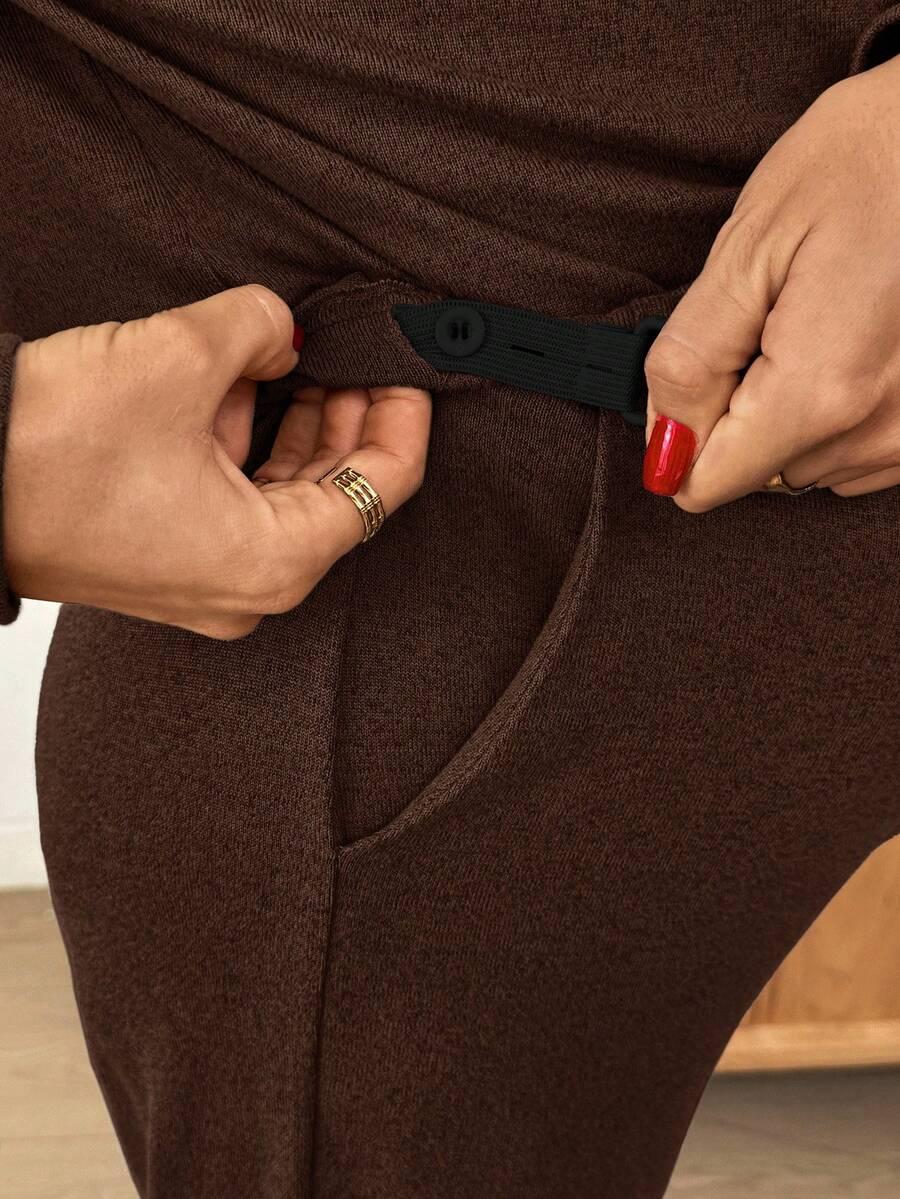 CIĄŻOWY KOMPLET SWETER spodnie