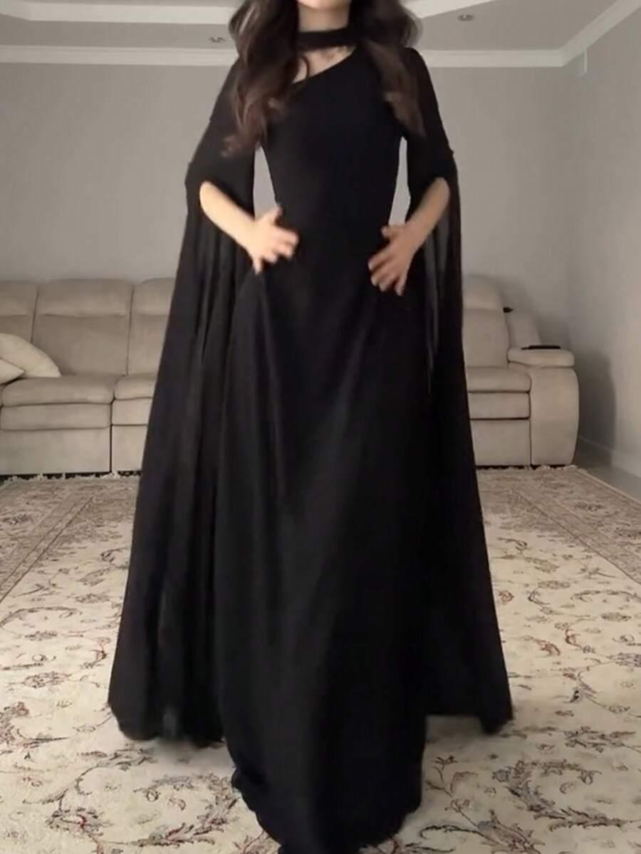 CZARNA MAXI SUKIENKA