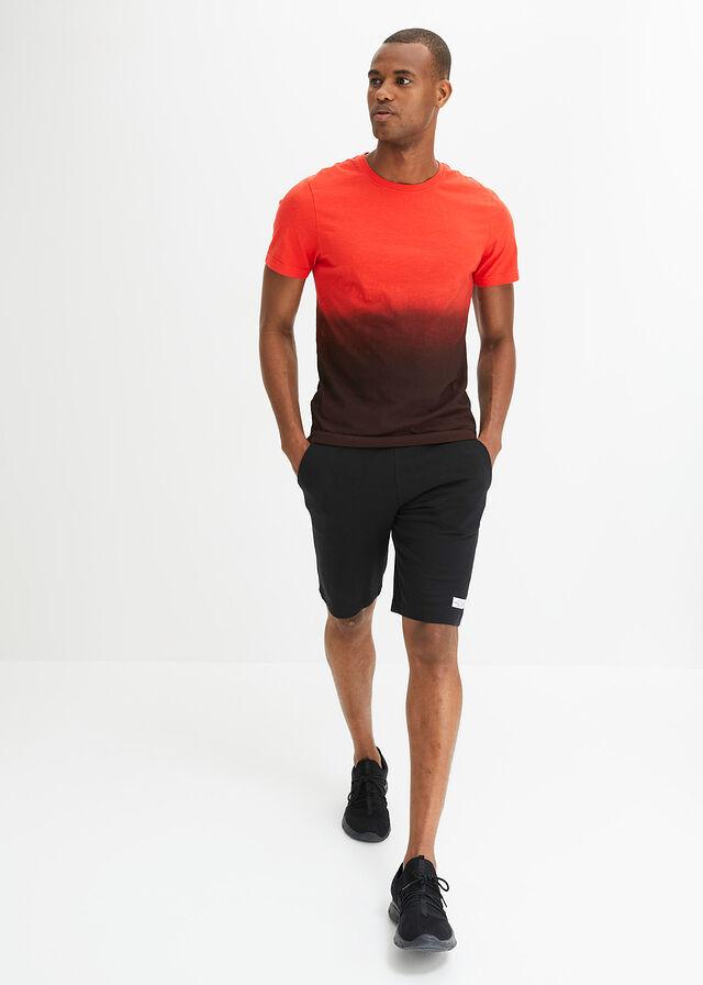 T-SHIRT MĘSKI OKRĄGŁY DEKOLT BAWEŁNA OMBRE