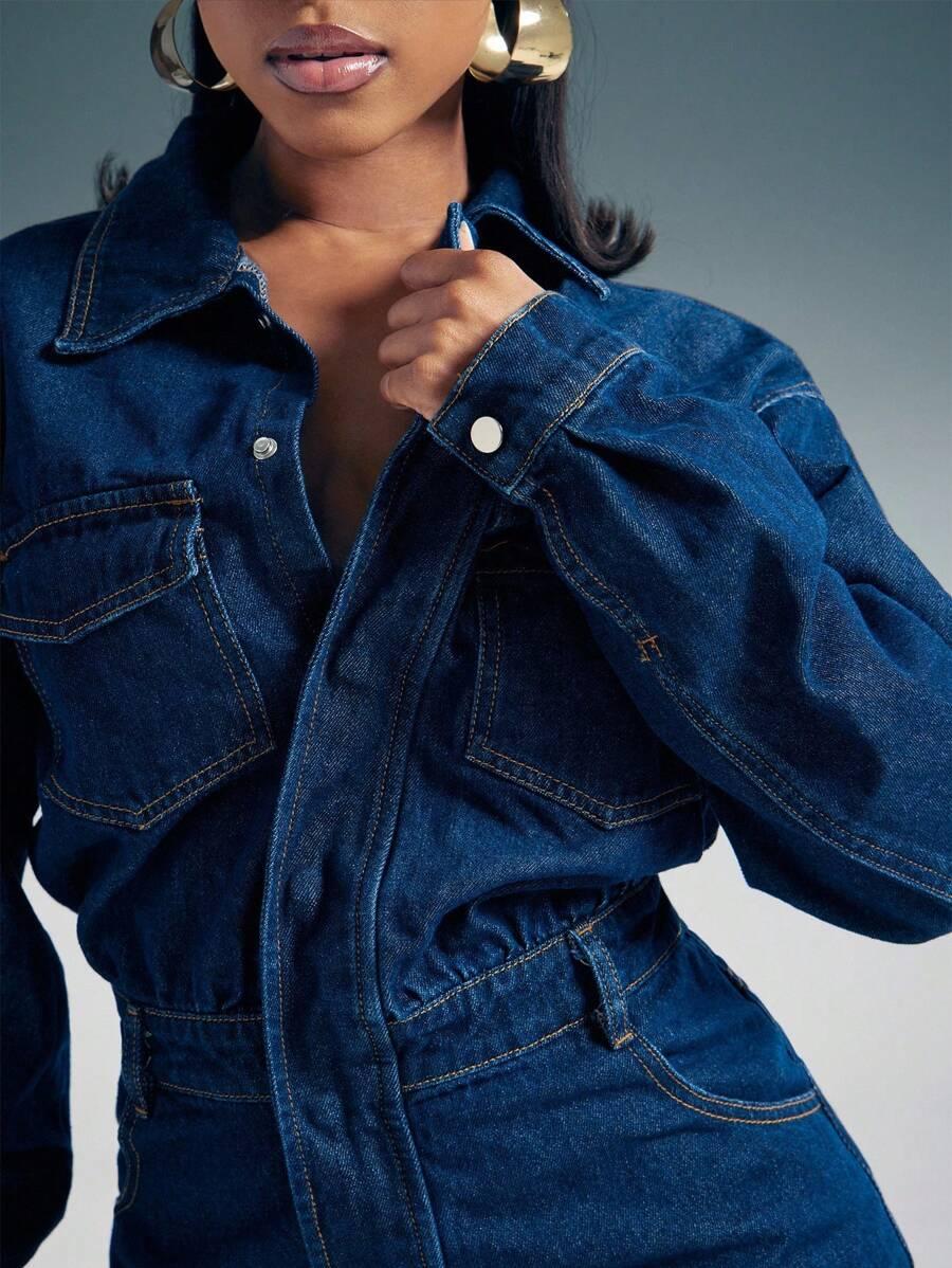 NIEBIESKA SUKIENKA JEANS