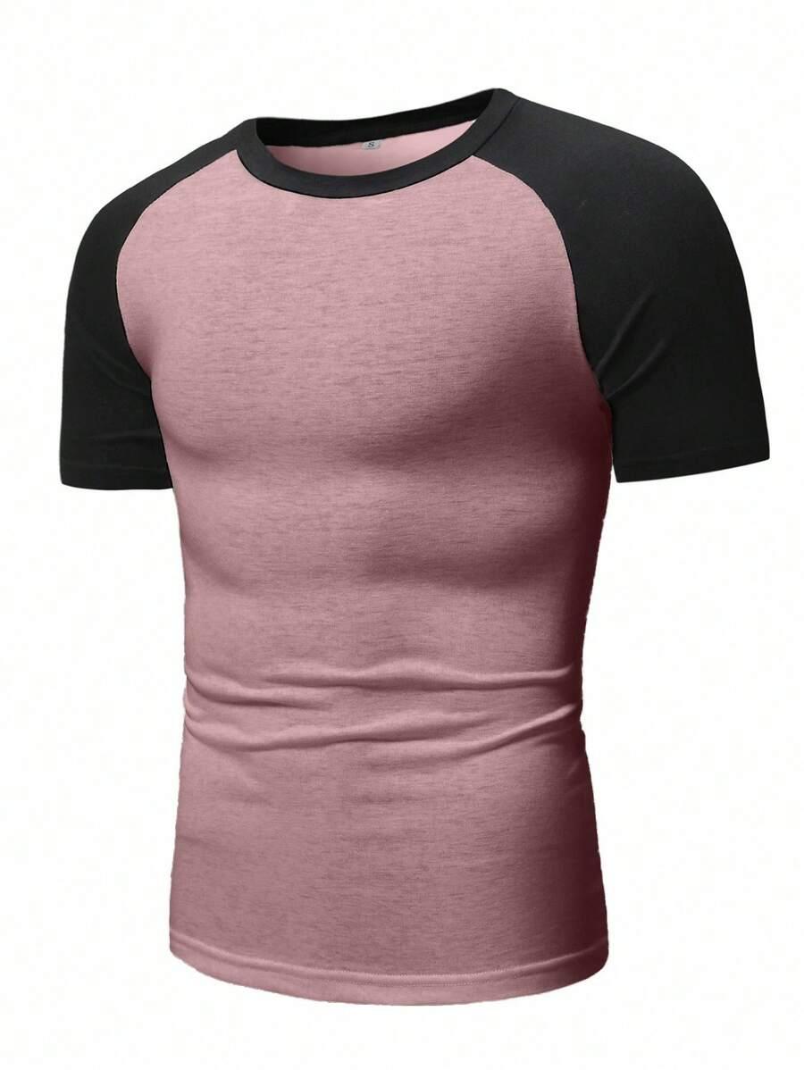 T-SHIRT MĘSKI BAWEŁNIANY REGULARNY Z OKRĄGŁYM DEKOLTEM
