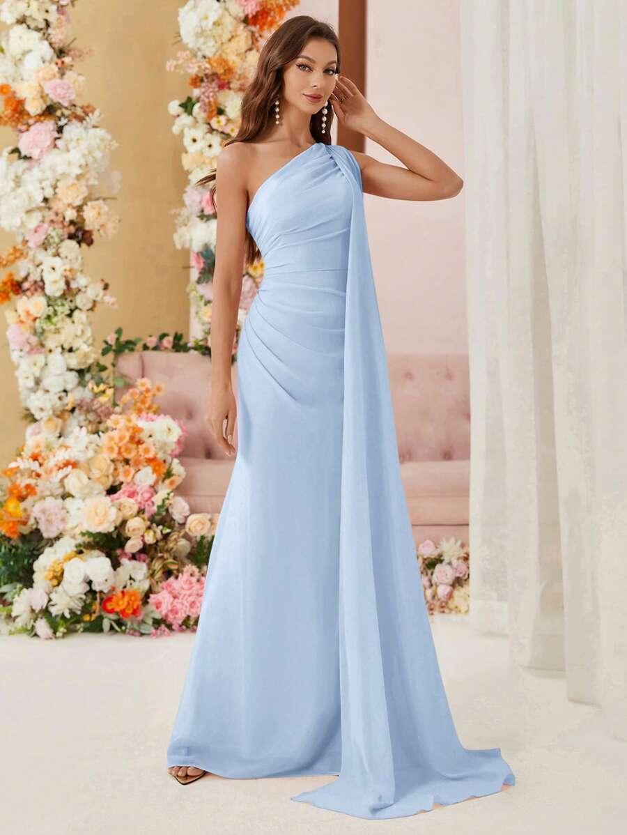 niebieska maxi sukienka