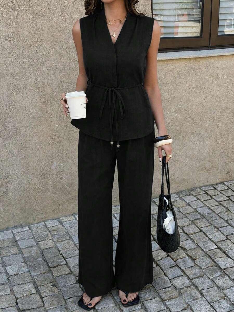 CZARNE SPODNIE CASUAL
