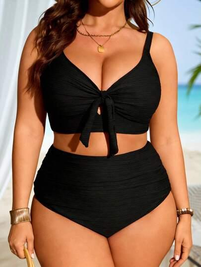 DWUCZĘŚCIOWE BIKINI DAMSKIE Z WYSOKIM STANEM