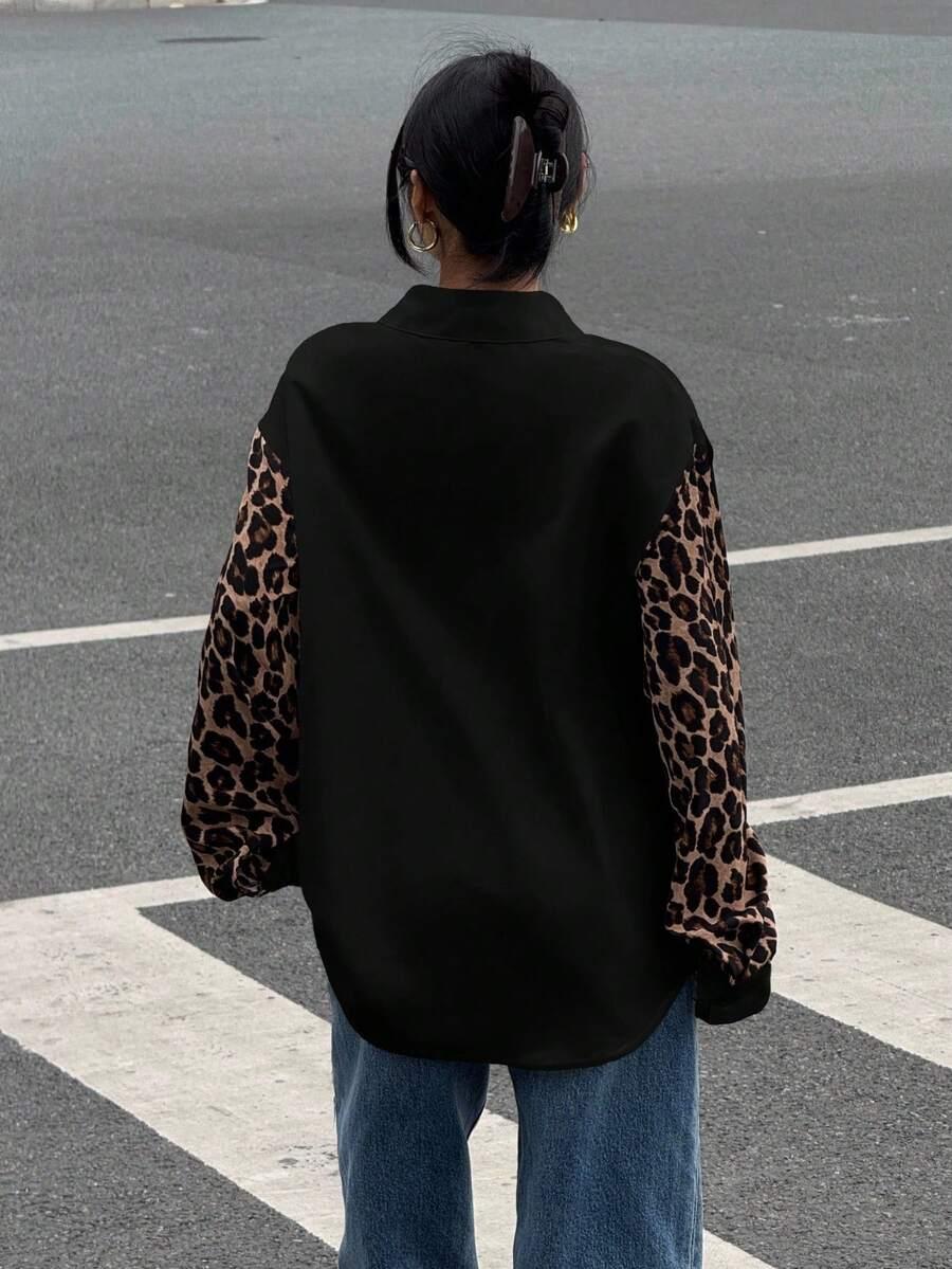 CZARNA KOSZULA ANIMAL PRINT