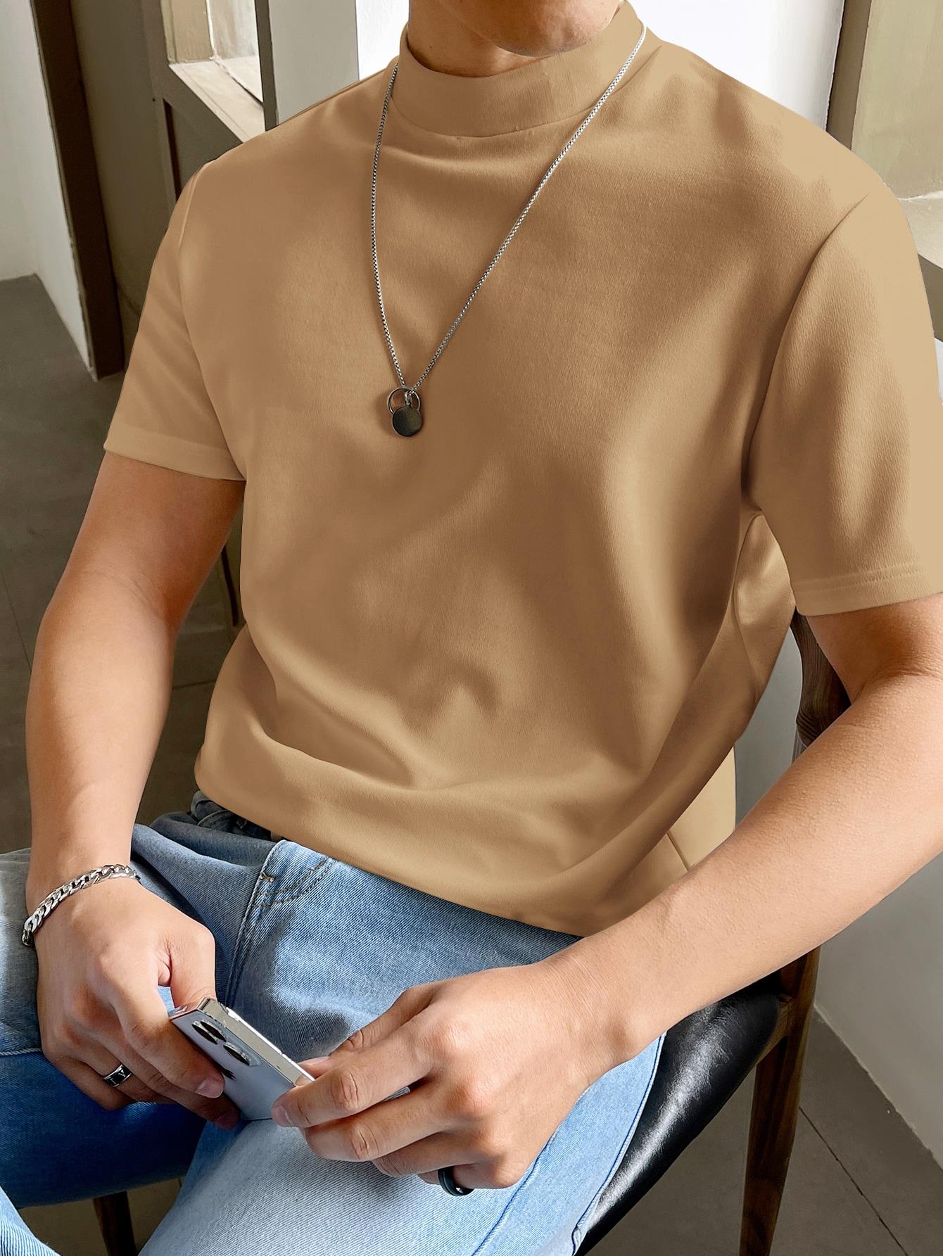 T-SHIRTY BEŻOWY MĘSKI