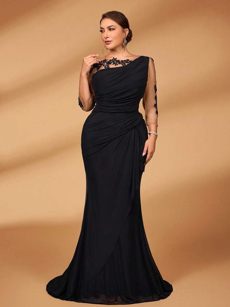 CZARNA MAXI SUKIENKA 