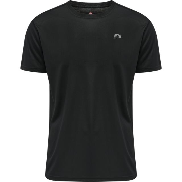 czarna koszulka sportowa krótki rękaw logo