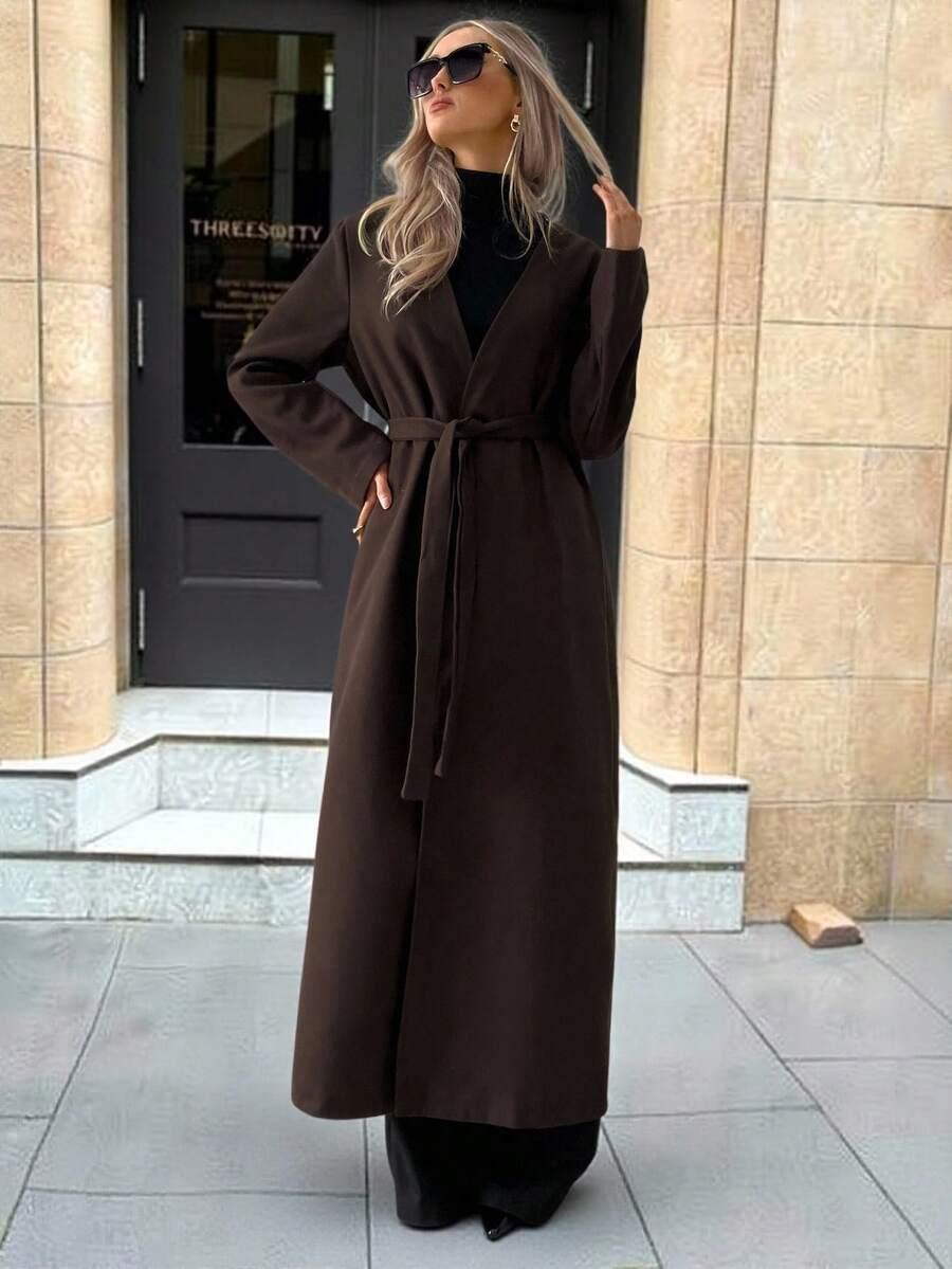 BRĄZOWY PŁASZCZ CASUAL