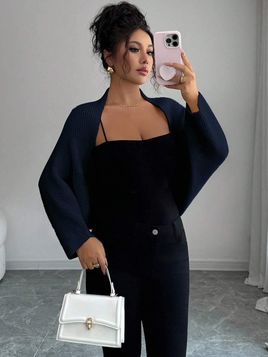granatowy sweter dzianina 
