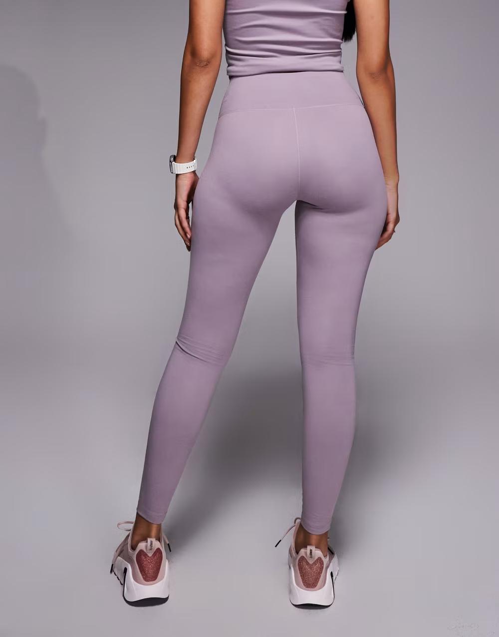 fioletowe sportowe legginsy logo  Dri-FIT