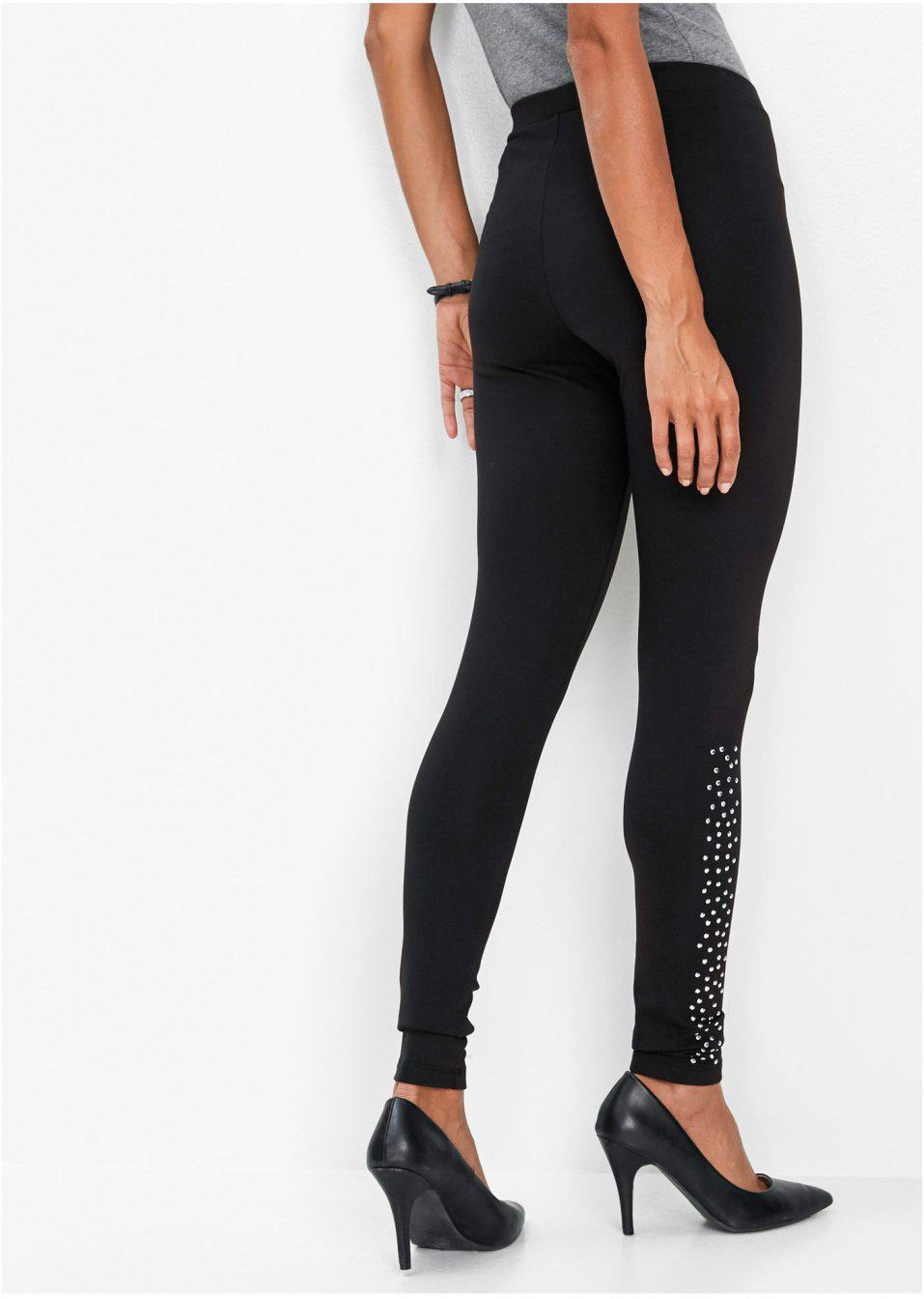 CZARNE LEGGINSY ZDOBIENIE