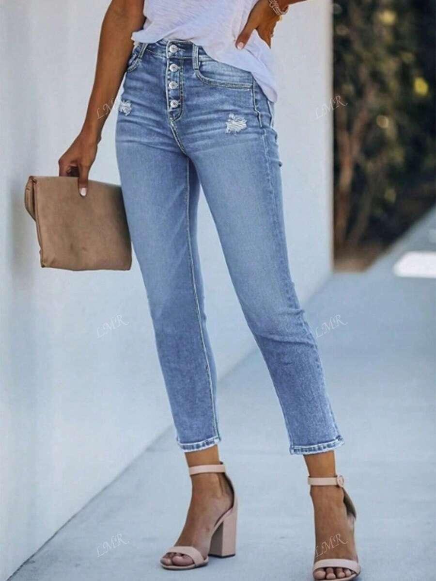 NIEBIESKIE SPODNIE JEANS