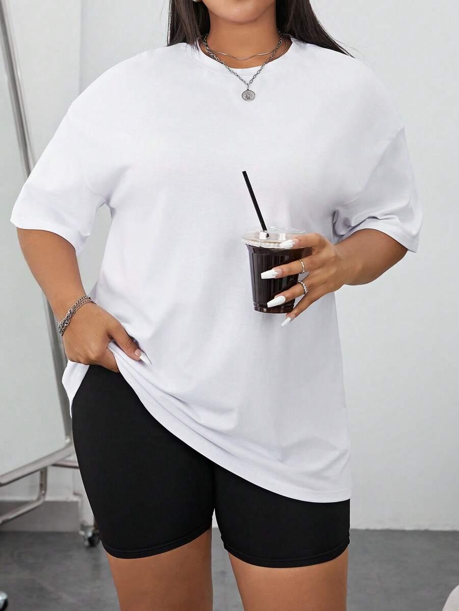 BIAŁY T-SHIRT CASUAL 