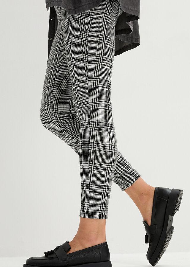 LEGGINSY CIĄŻOWE W KRATKĘ