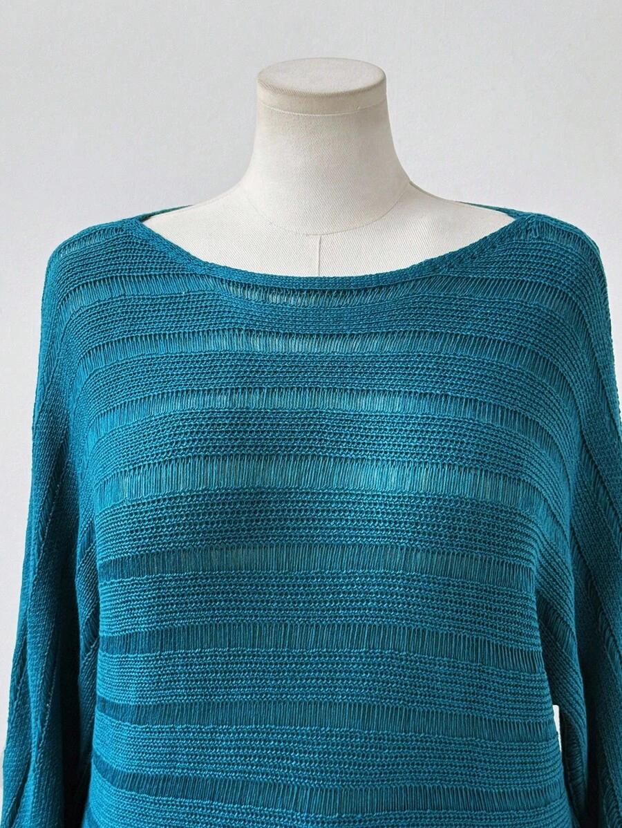 DZIANINOWY SWETER PASKI