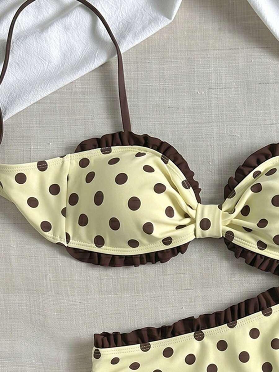 DWUCZĘŚCIOWE BIKINI DAMSKIE W GROSZKI