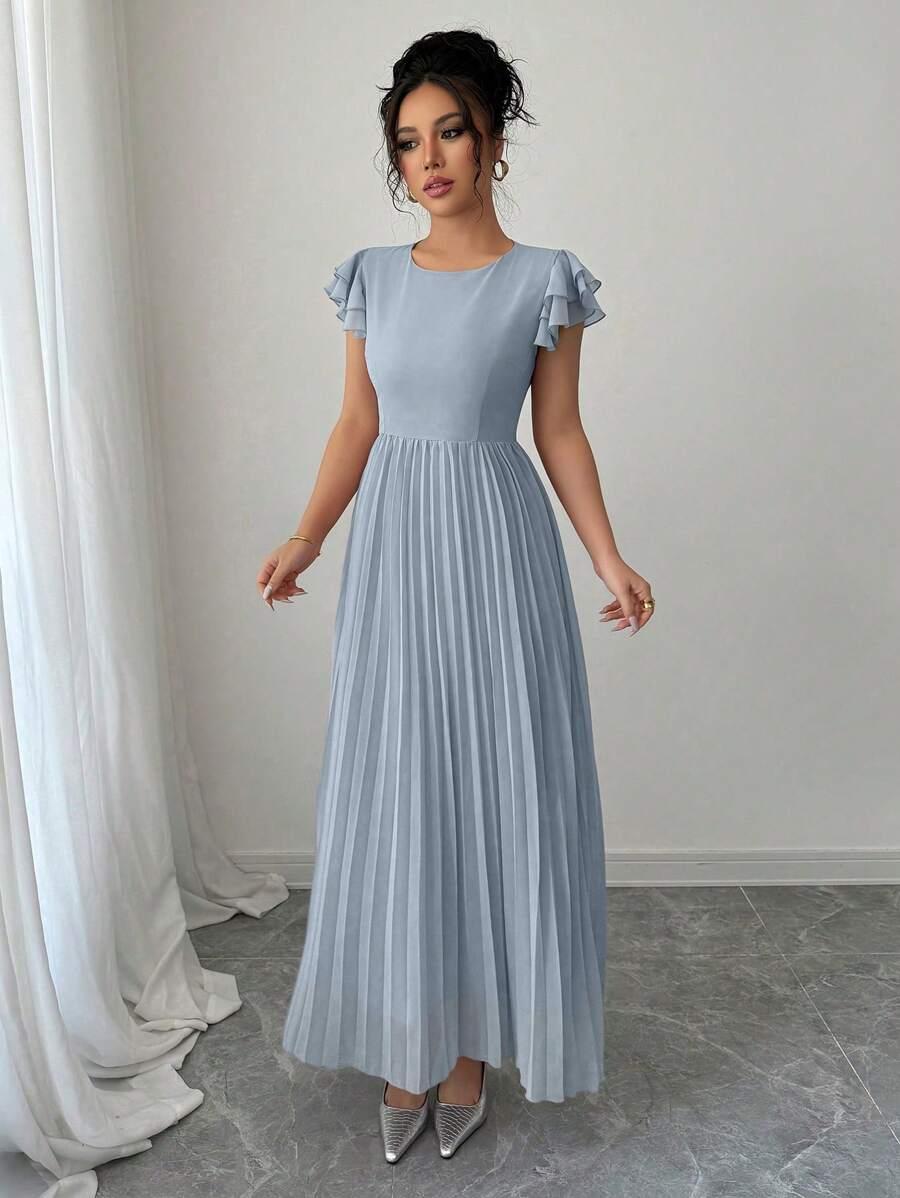 niebieska maxi sukienka