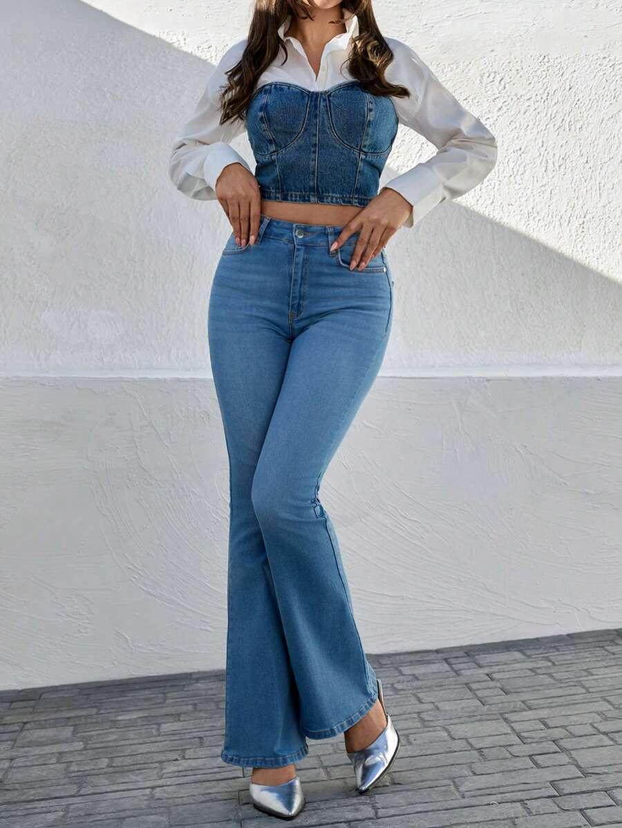 JEANSY DAMSKIE DZWONY 