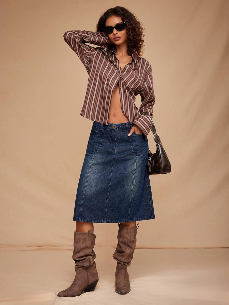 NIEBIESKA SPÓDNICA JEANS