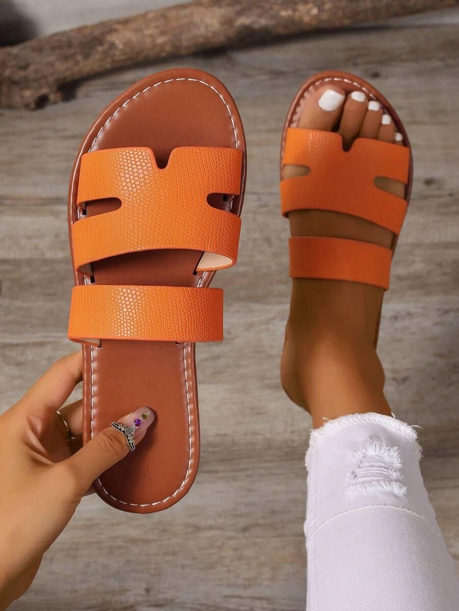 POMARAŃCZOWE KLAPKI CASUAL