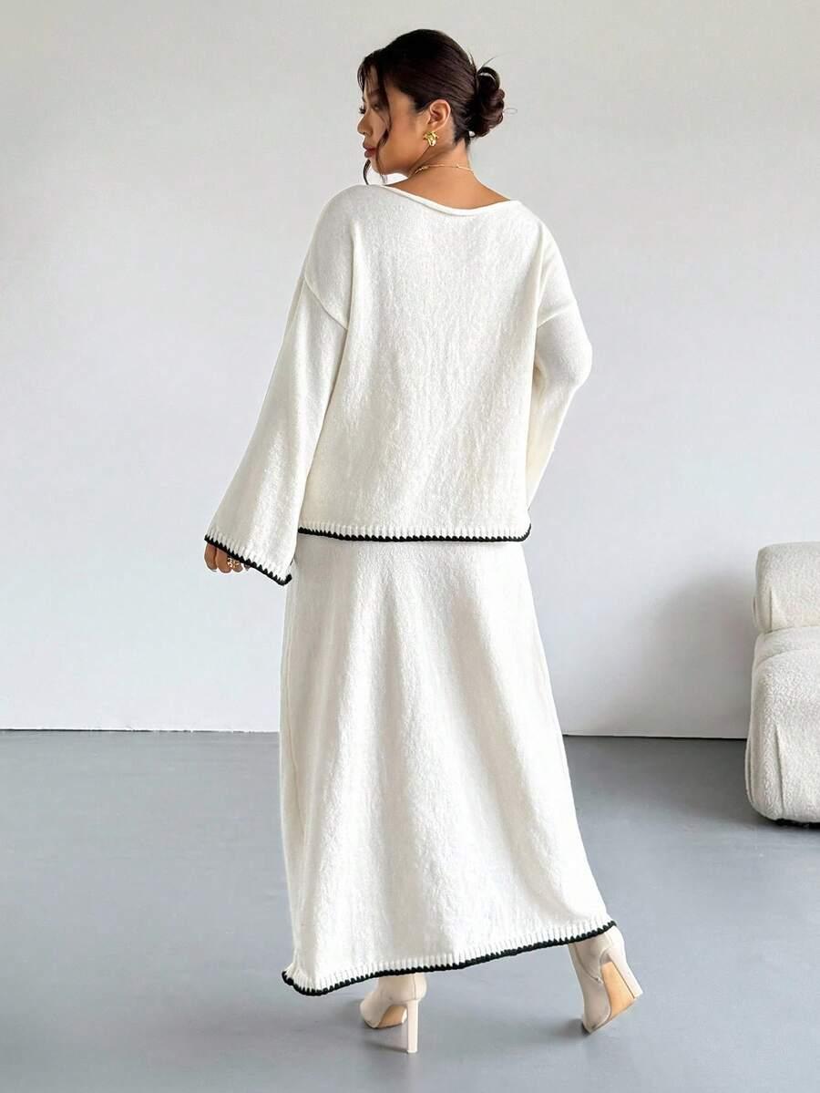 SWETER SPÓDNICA KOMPLET 
