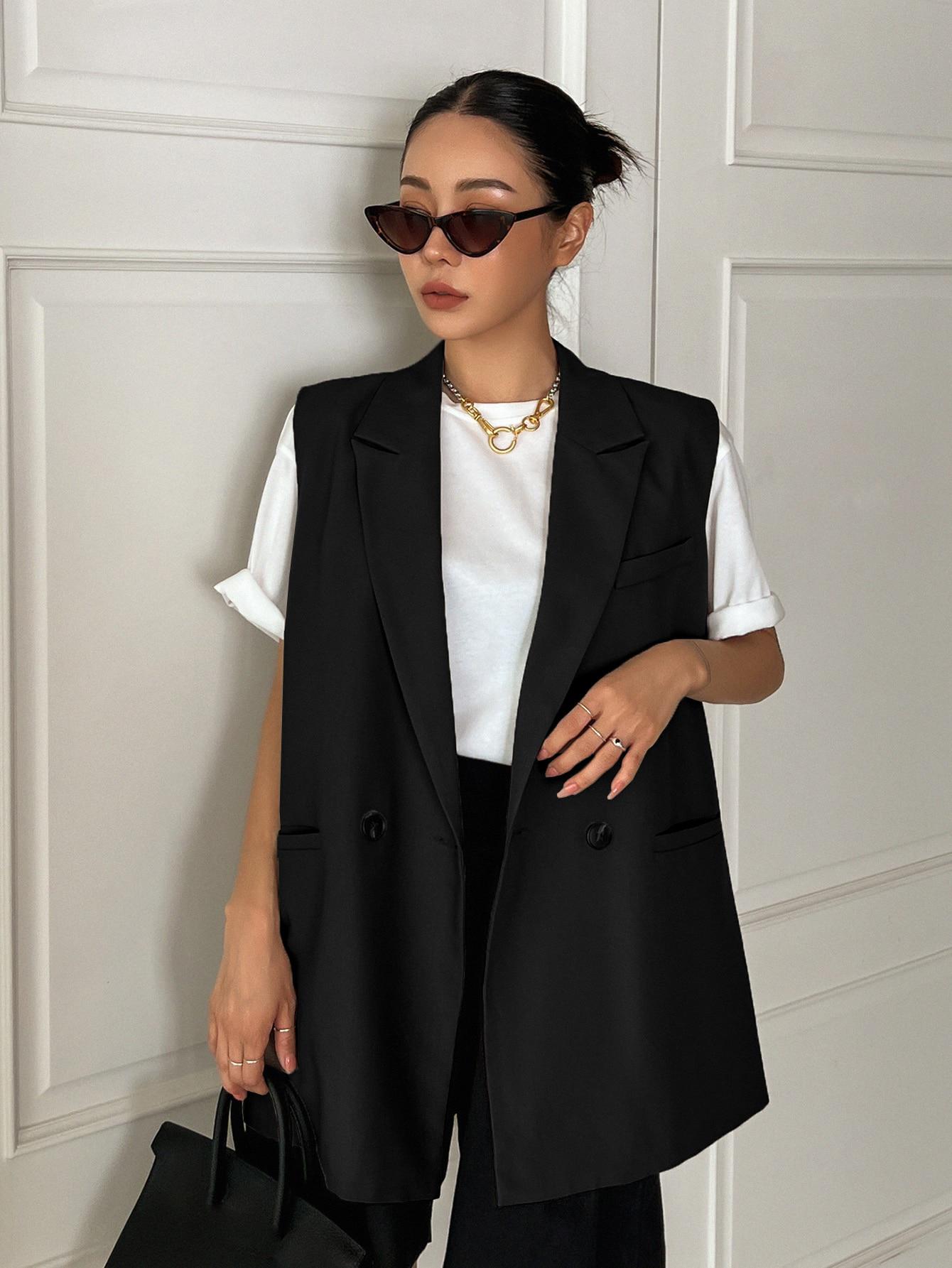 CZARNA KAMIZELKA OVERSIZE