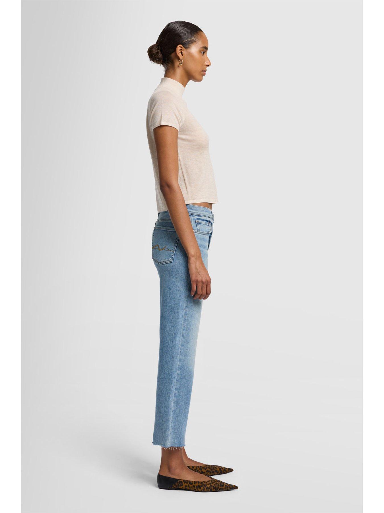 7 FOR ALL MANKIND JEANSY Z SUROWYM WYKOŃCZENIEM JSWJ1200AU