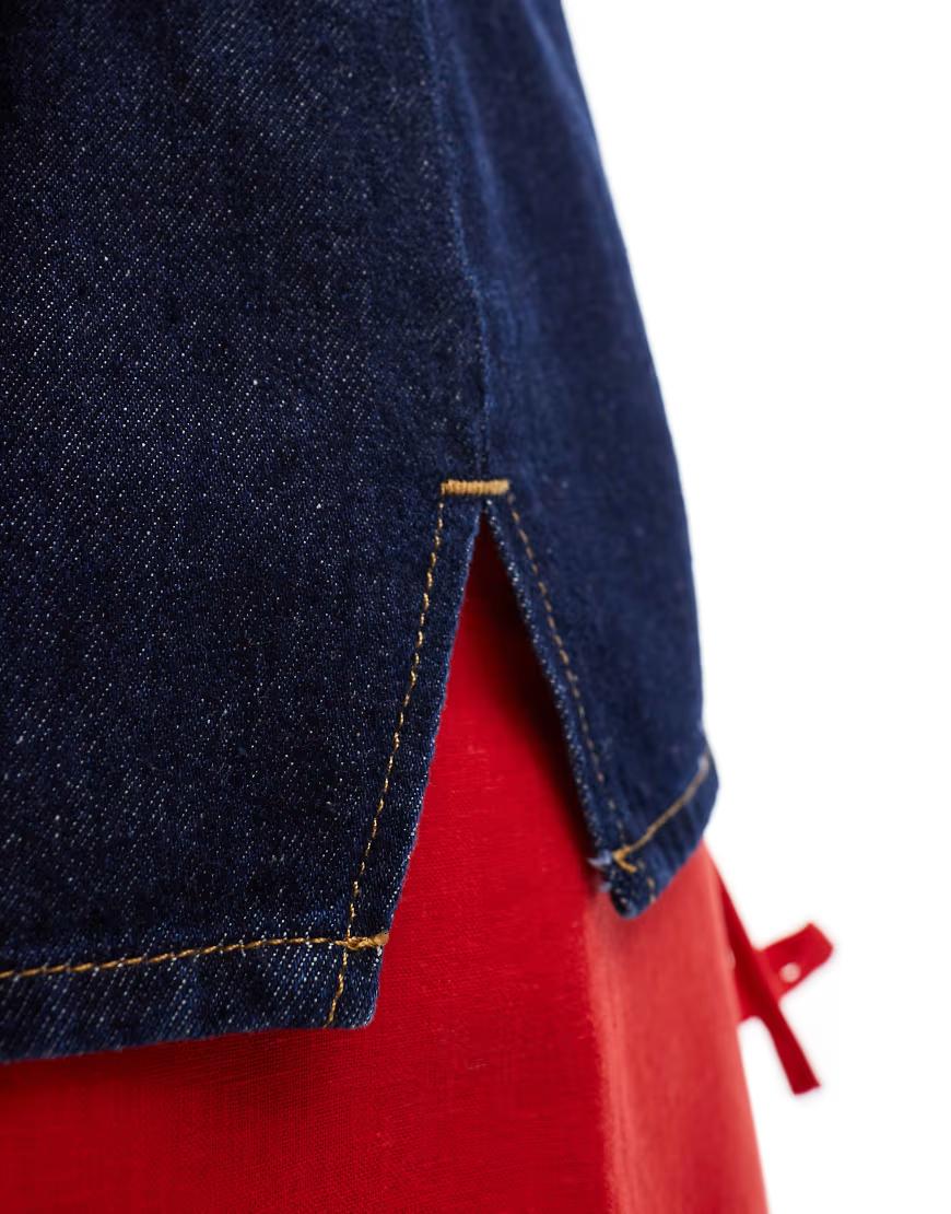 granatowy top jeans 