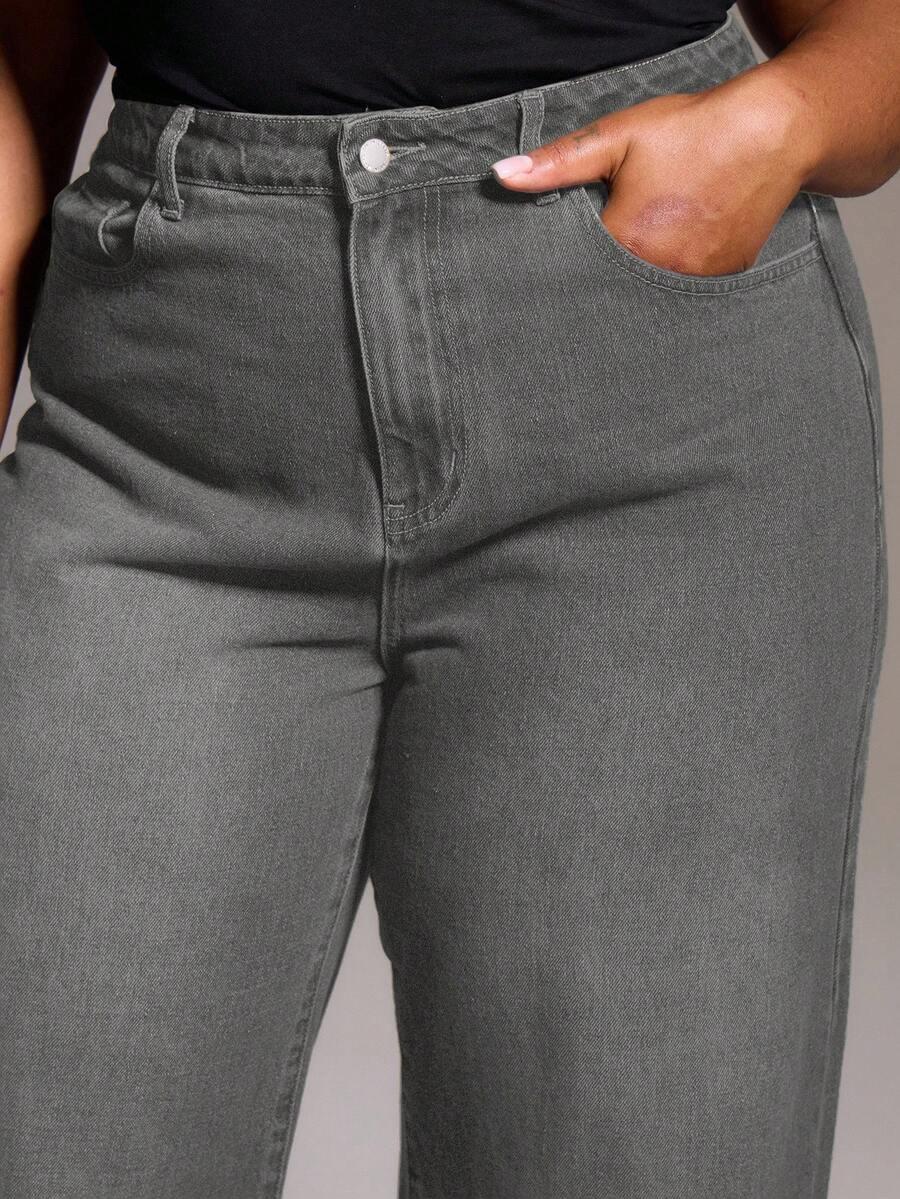 SZARE SPODNIE JEANS 