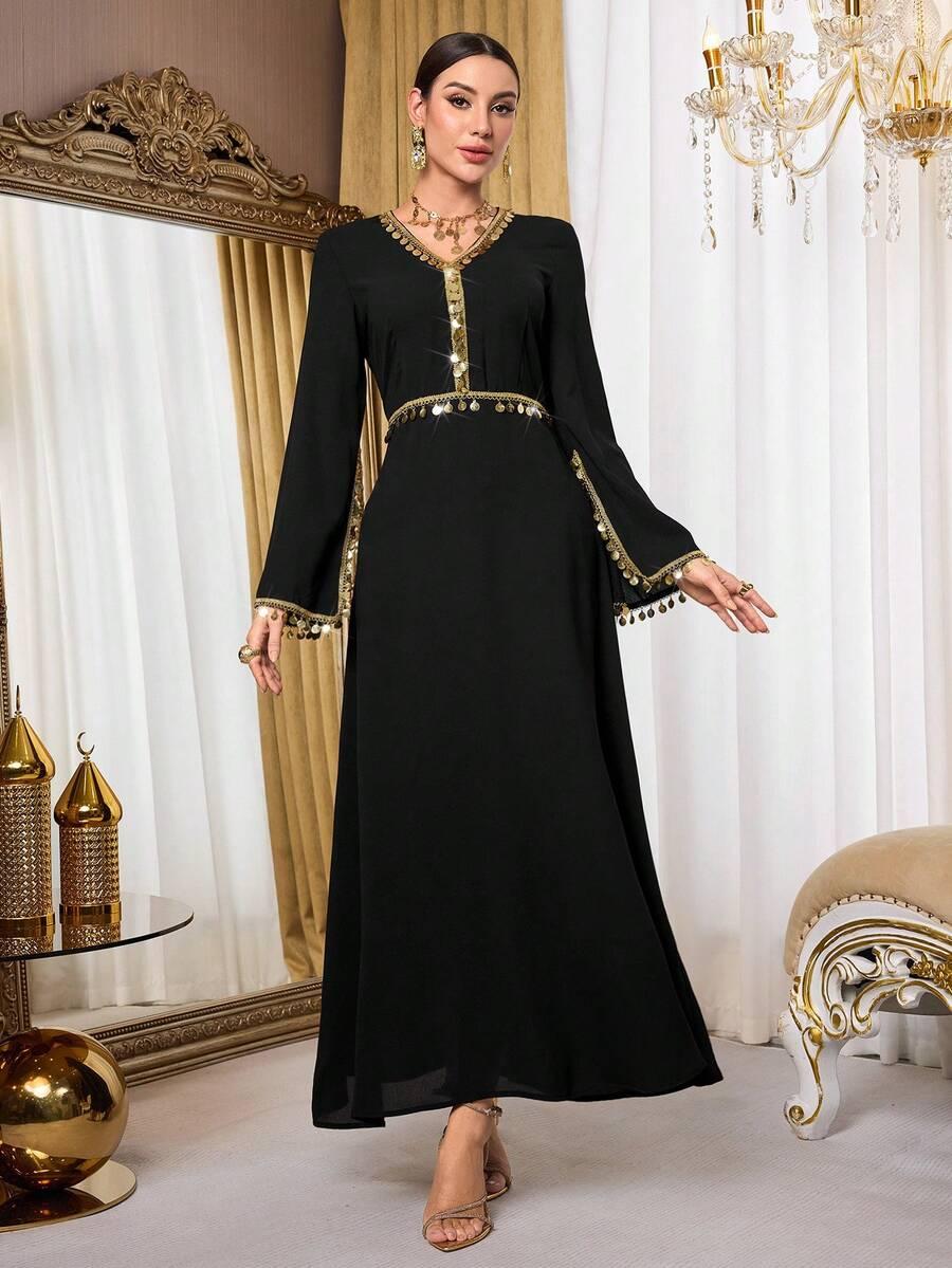 czarna sukienka maxi