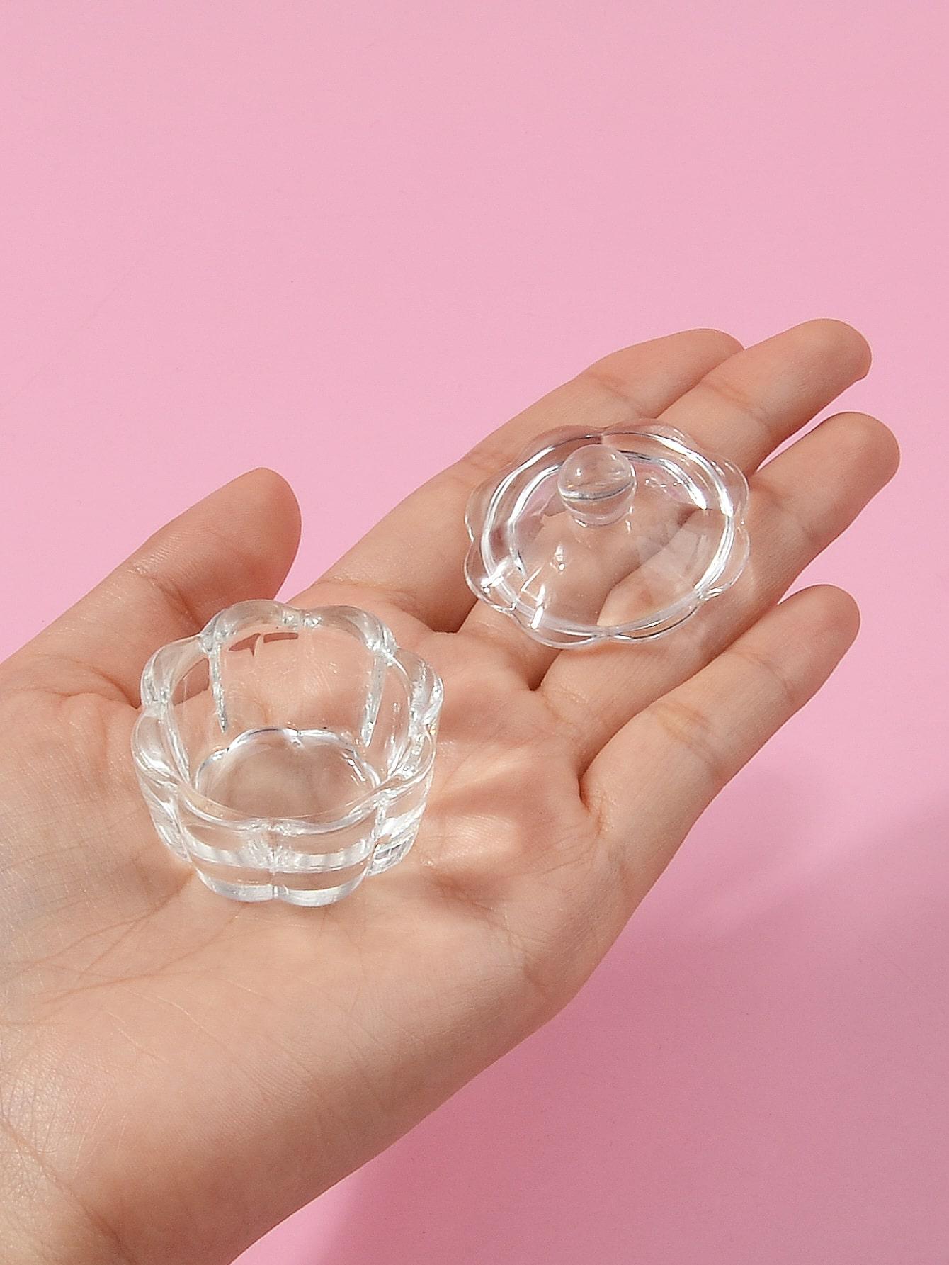szklany pojemnik do czyszczenia pędzli manicure