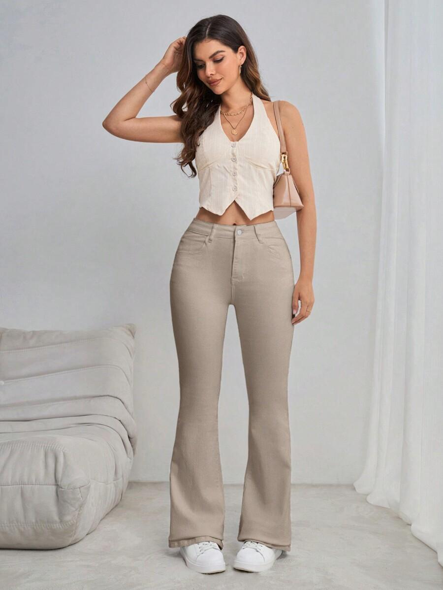 SPODNIE JEANSOWE FLARE