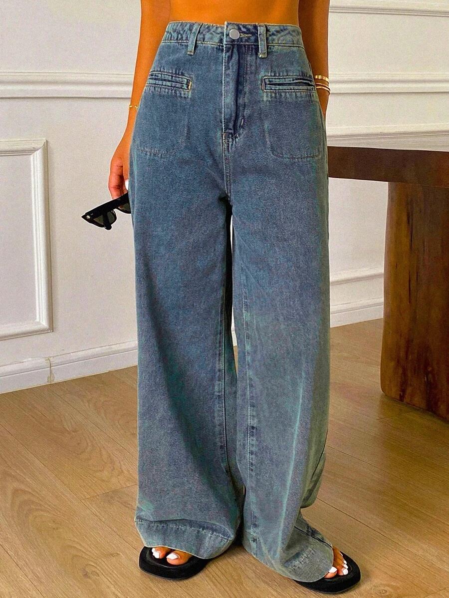 NIEBIESKIE SPODNIE JEANS