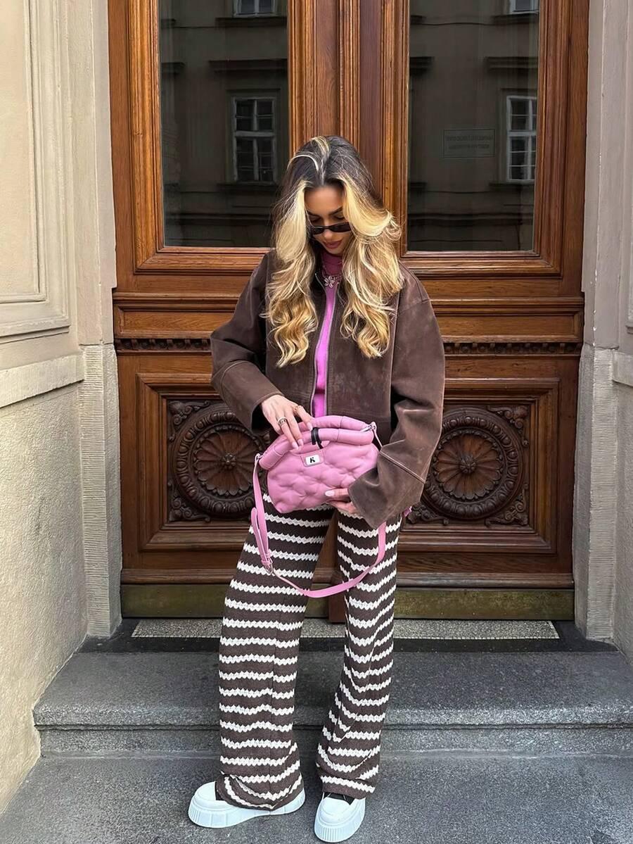 PROSTE DZIANINOWE SPODNIE CASUAL