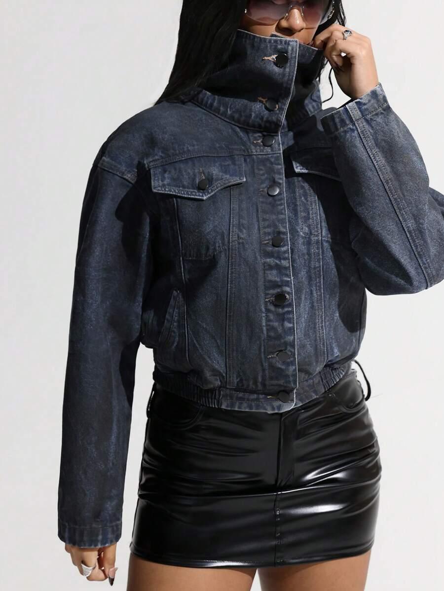 kurtka jeans guziki