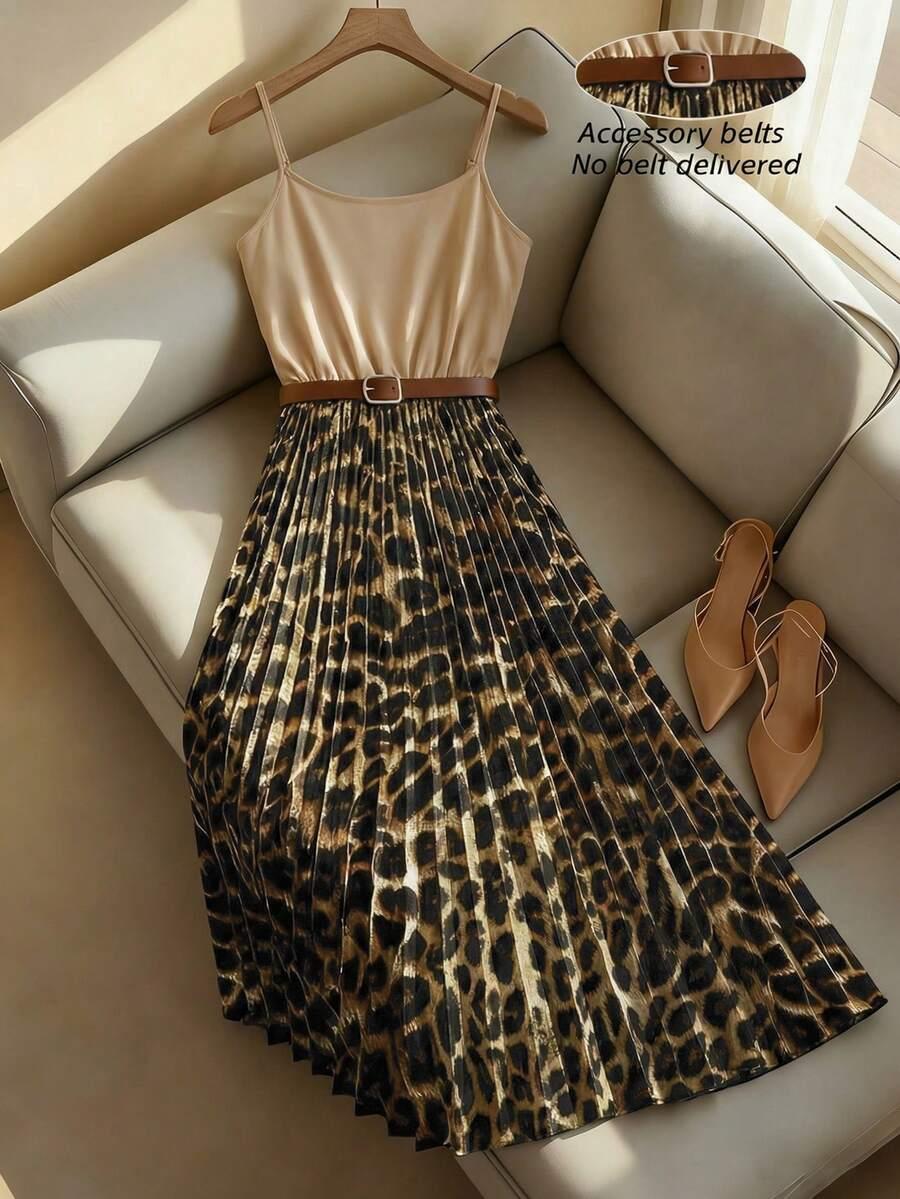 sukienka na ramiączkach animal print