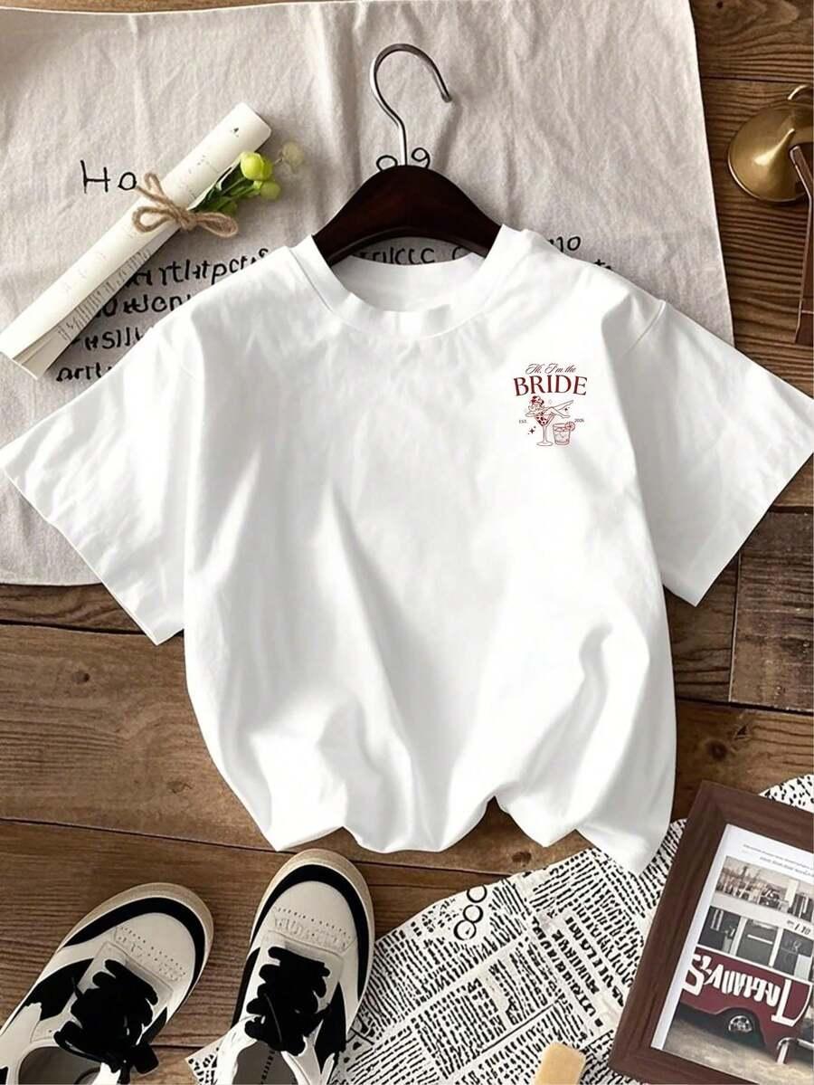 biały t-shirt napisy 