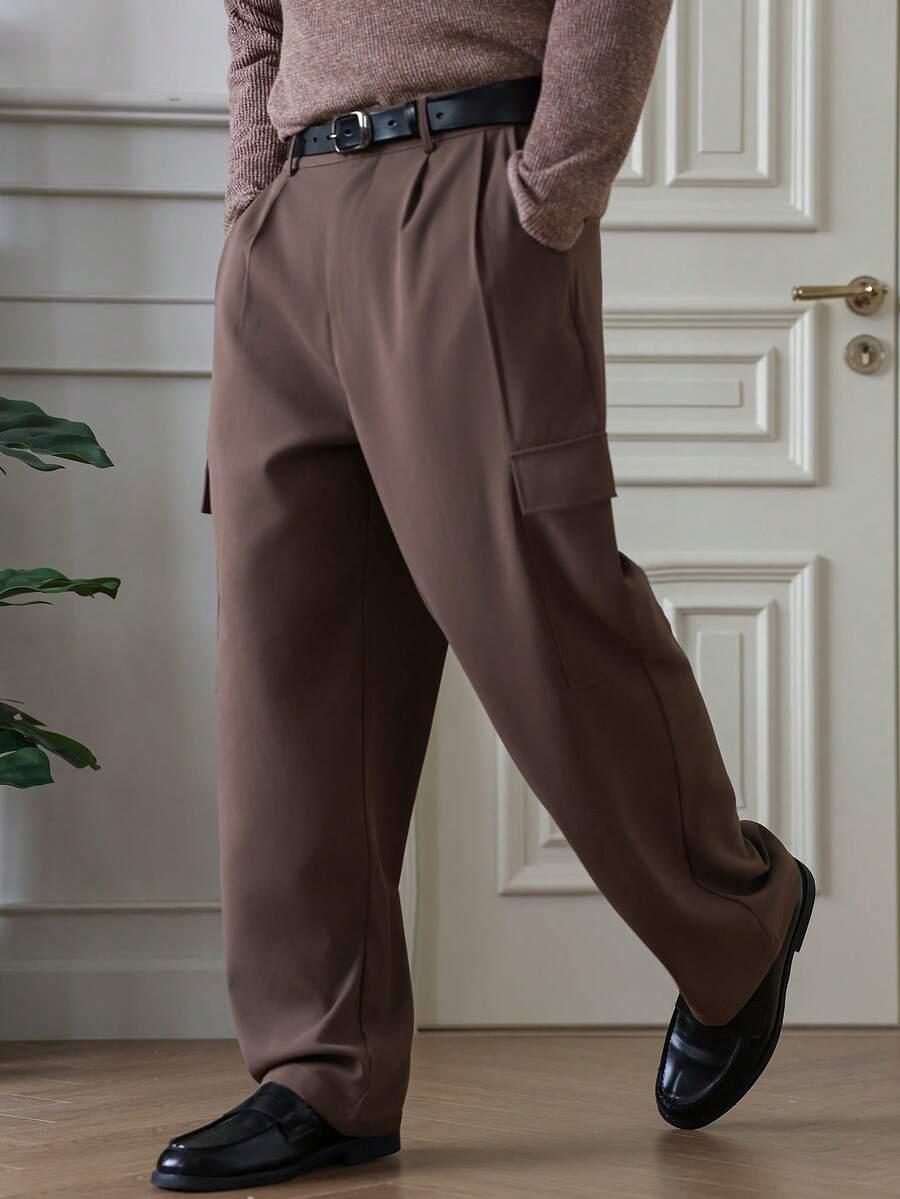 BRĄZOWE SPODNIE CASUAL