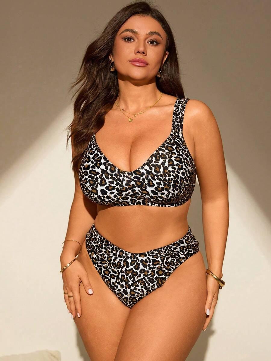 góra od bikini animal print 