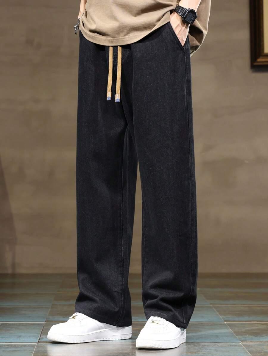CZARNE SPODNIE JEANS