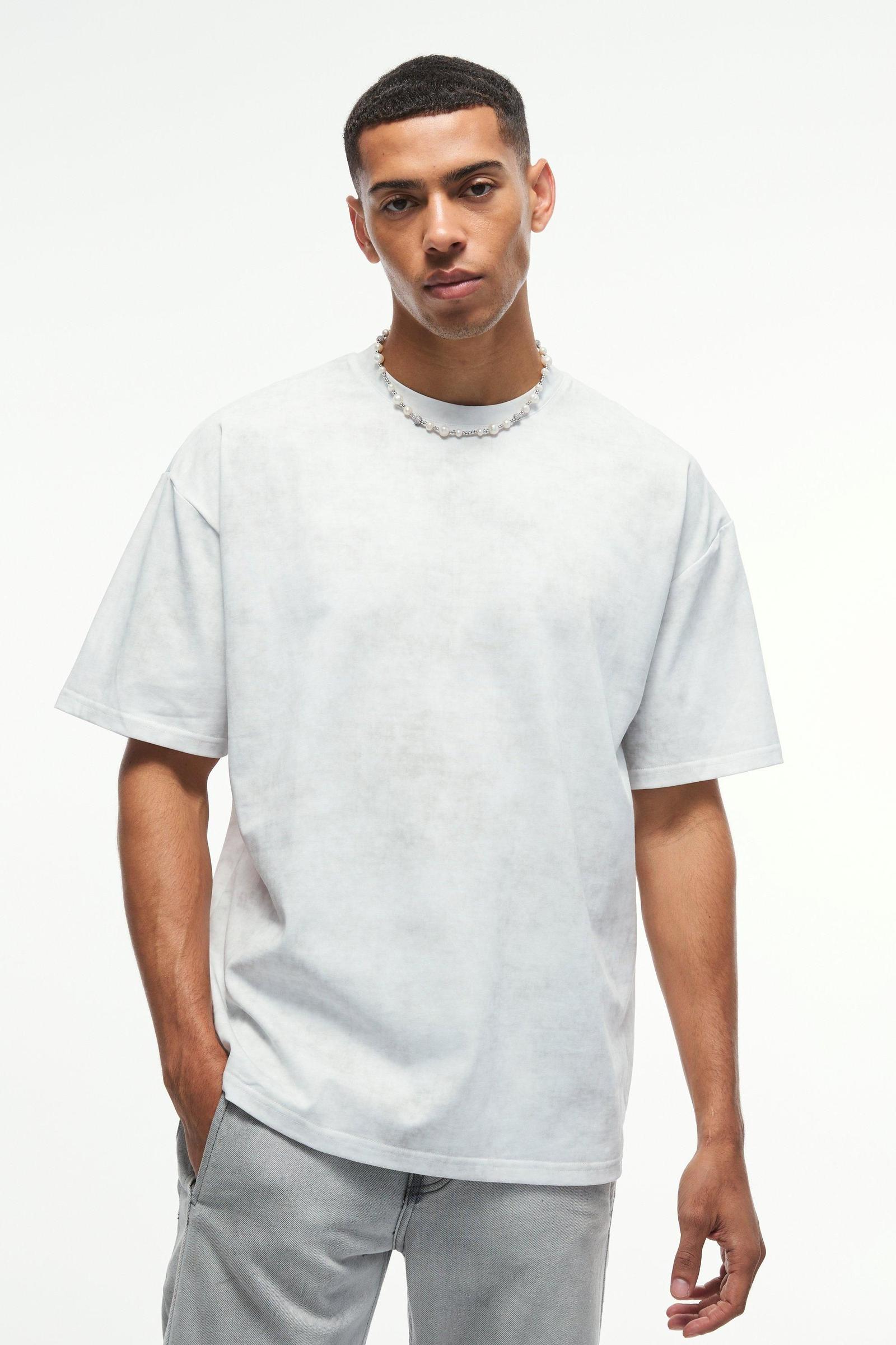 BIAŁY T-SHIRT OKRĄGŁY DEKOLT 