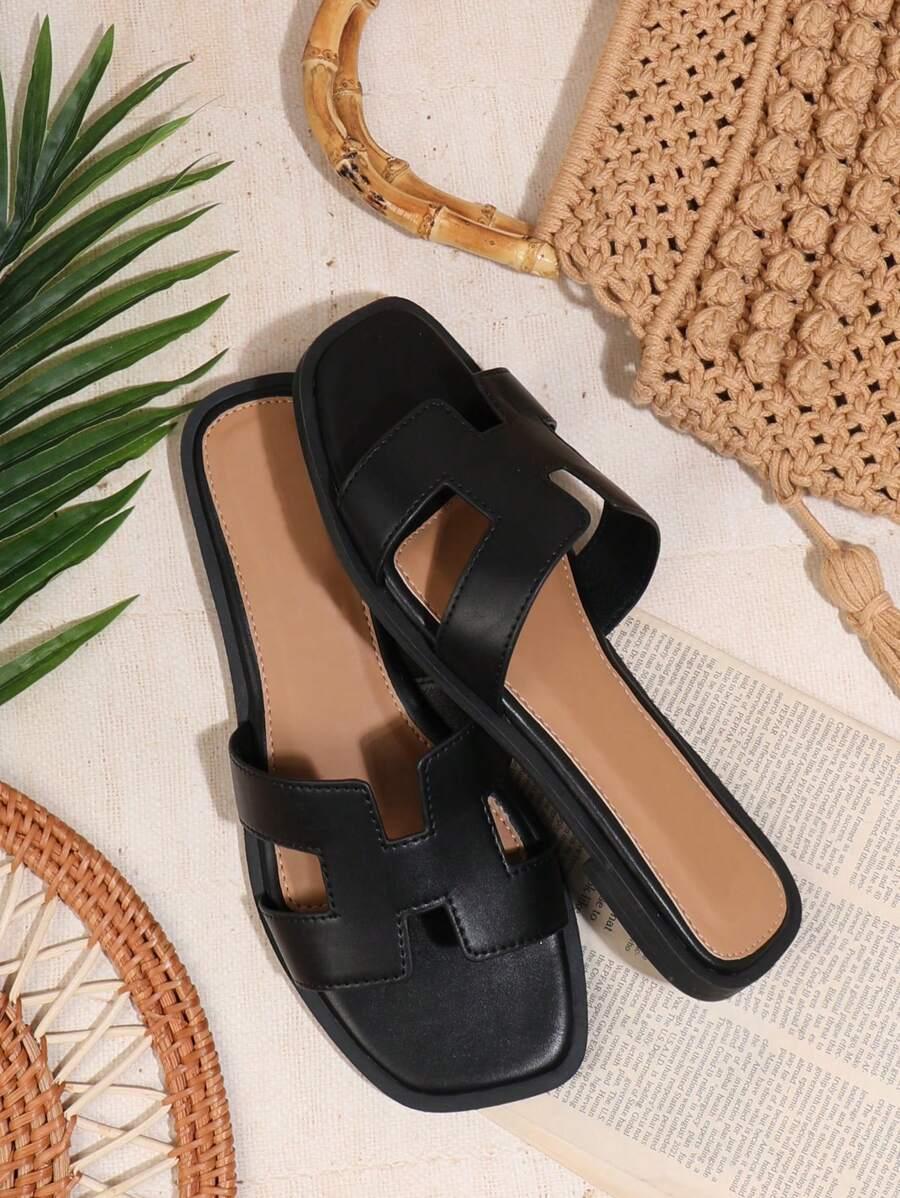 CZARNE KLAPKI CASUAL