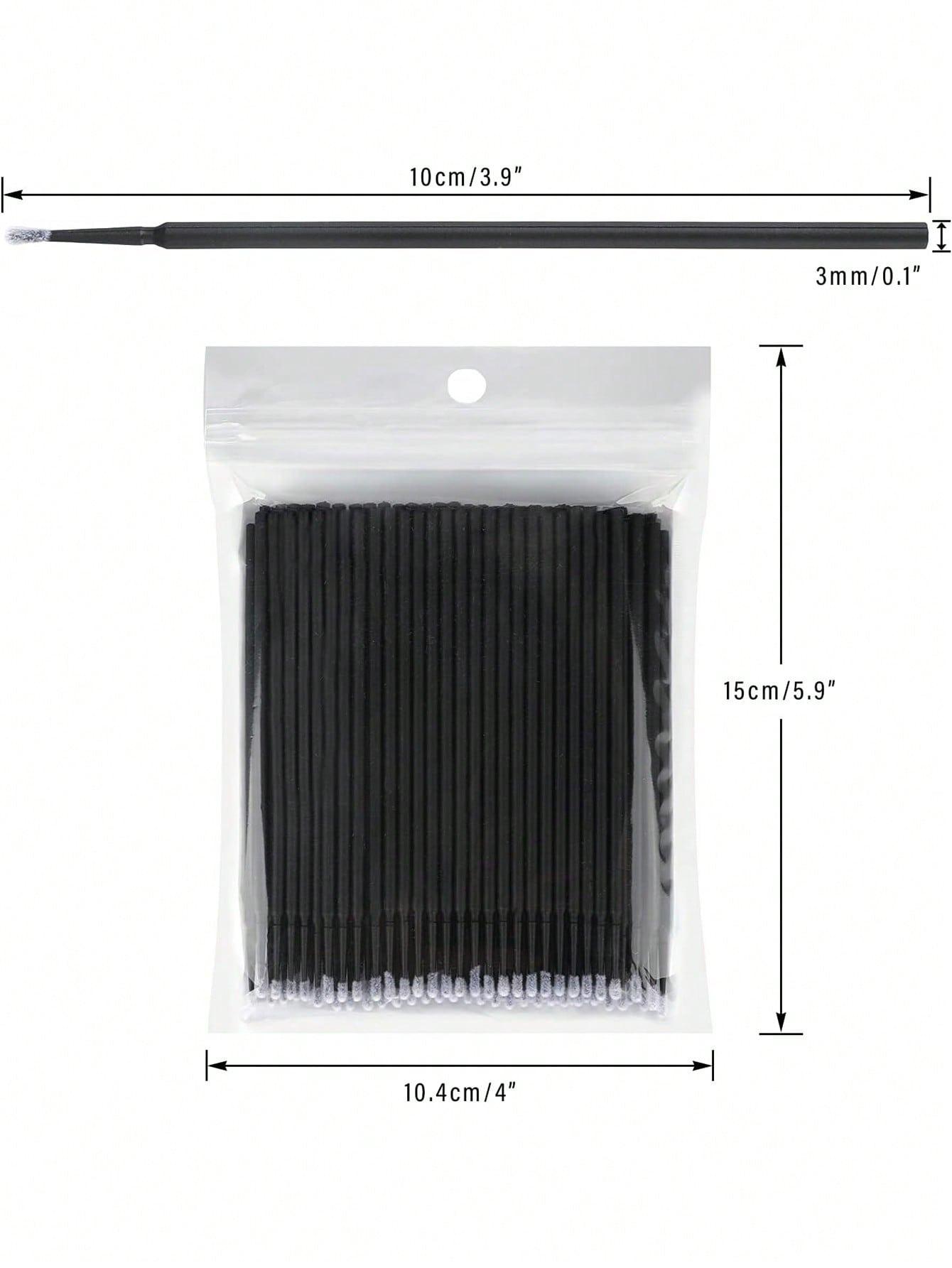czarne szczoteczki do stylizacji rzęs 100-pack 