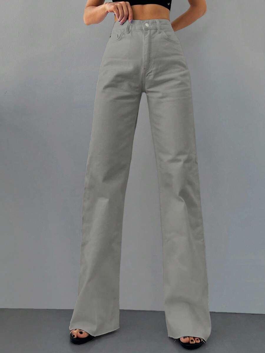 spodnie jeans wysoki stan