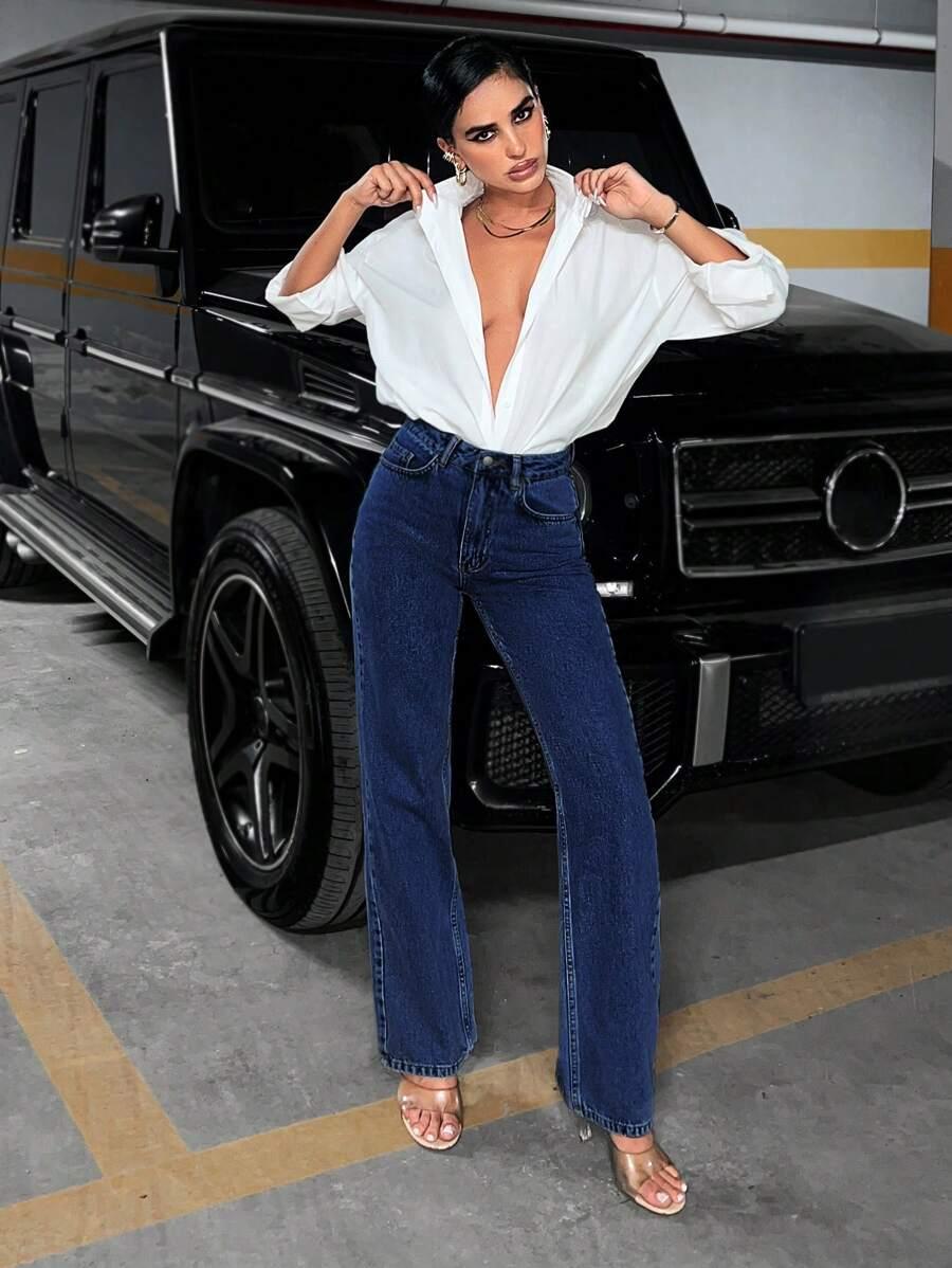 NIEBIESKIE SPODNIE JEANS